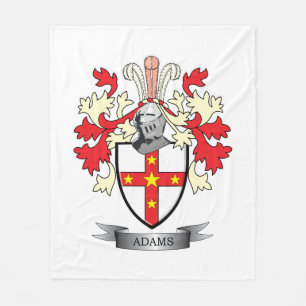 Adams Coat of Arms Fleece Blanket