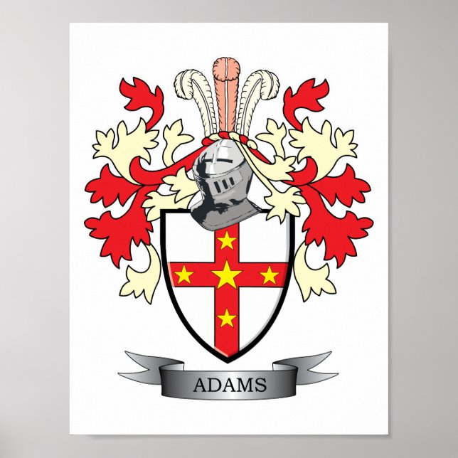 Adams Coat of Arms Poster (Front)
