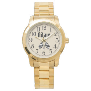 Adam's Crossed Checkered Flags Watch