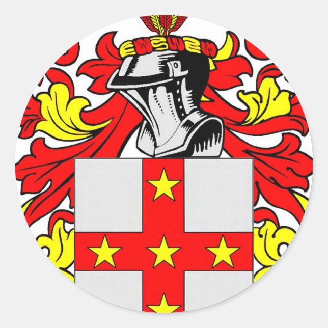 Adams (English) Coat of Arms Classic Round Sticker (Front)
