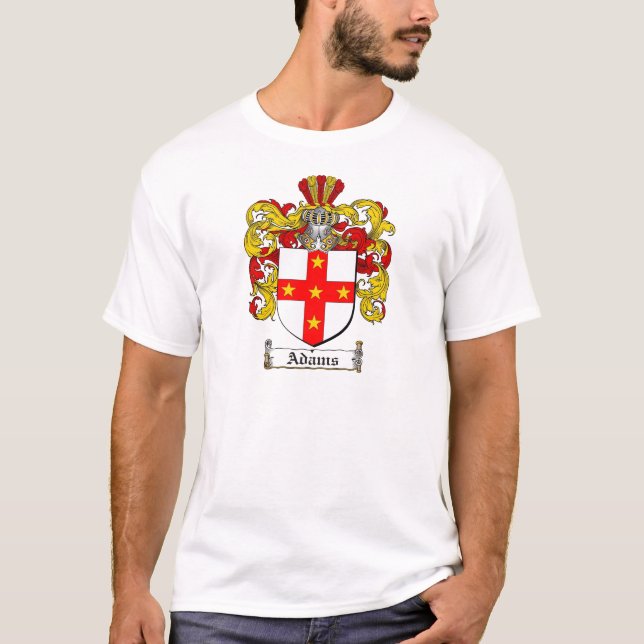ADAMS FAMILY CREST -  ADAMS COAT OF ARMS T-Shirt (Front)