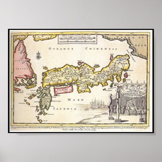 Adams Japan Map 1707 Poster (Front)