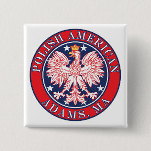 Adams Massachusetts Polish 15 Cm Square Badge