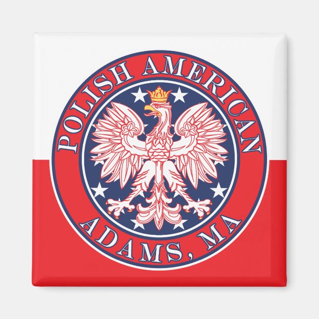 Adams Massachusetts Polish Magnet (Front)
