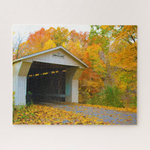 Adams Mill Old Covered Bridge, Indiana  Jigsaw Puzzle