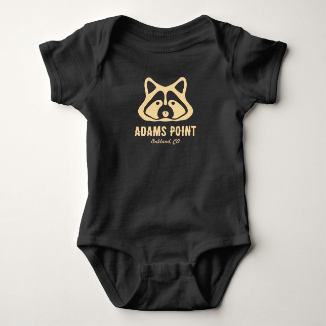 Adams Point Racoon Baby T-Shirt Bodysuit (Front)
