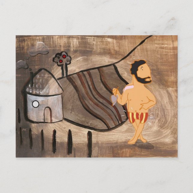 Adam's very first pair of trousers postcard (Front)