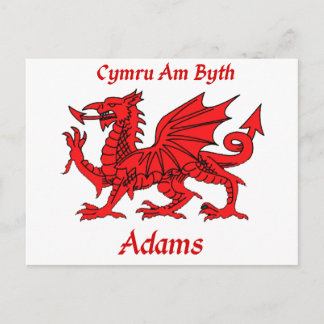 Adams Welsh Dragon Postcard