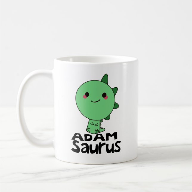 Adamsauraus, Personalised Mug with Name – Adam’s C (Left)