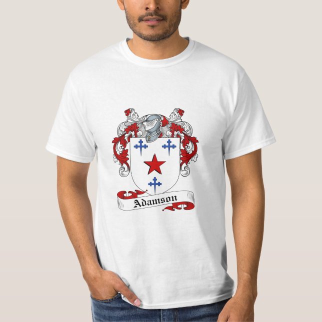 Adamson Family Crest Adamson Coat of Arms T-Shirt (Front)