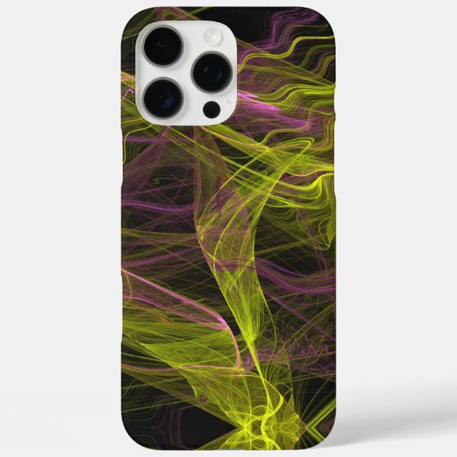 Adapt to all phone caseYellow, Black, Pink Fractal Case-Mate iPhone Case (Back)