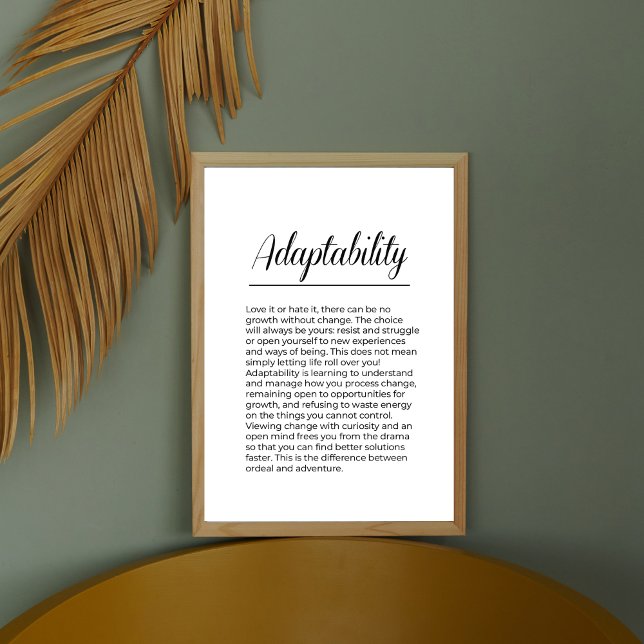 ADAPTABILITY Inspirational Motivational Wall Art (Creator Uploaded)