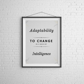 Adaptability To Change Motivational Poster