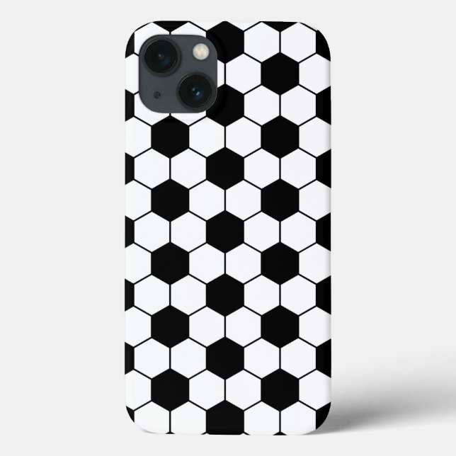 Adapted Soccer Ball pattern Black White Case-Mate iPhone Case (Back)
