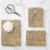 Adapted William Morris luckspur wrapping paper