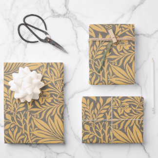 Adapted William Morris luckspur wrapping paper