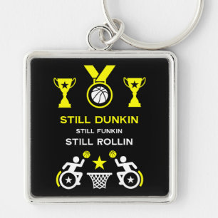 Adaptive Disabled Basketball Key Ring