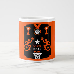 Adaptive Disabled Basketball Large Coffee Mug