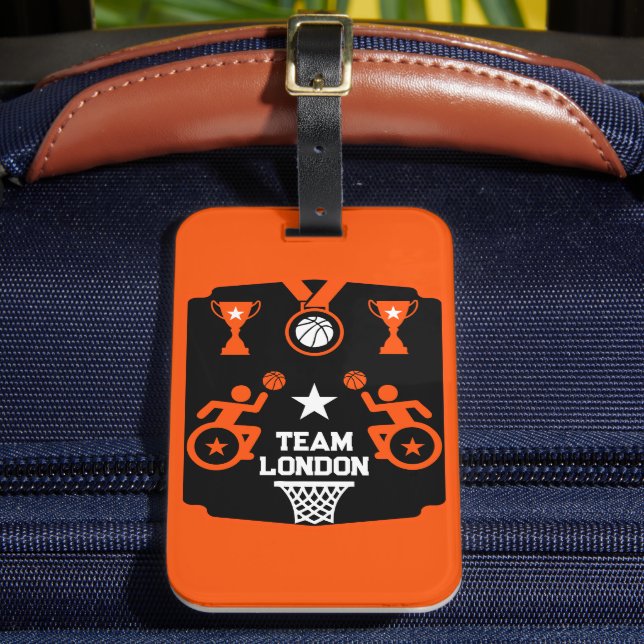 Adaptive Disabled Basketball Luggage Tag (Front Insitu 2)