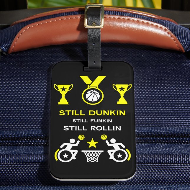 Adaptive Disabled Basketball Luggage Tag (Front Insitu 2)