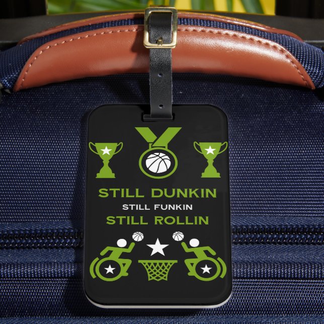 Adaptive Disabled Basketball Luggage Tag (Front Insitu 2)