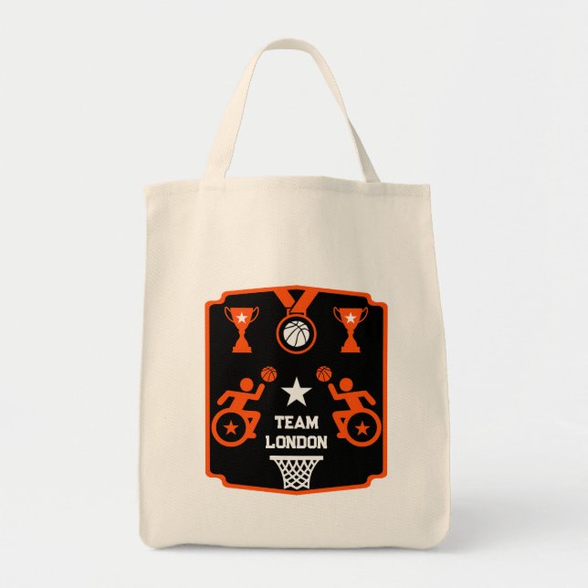 Adaptive Disabled Basketball Tote Bag (Front)