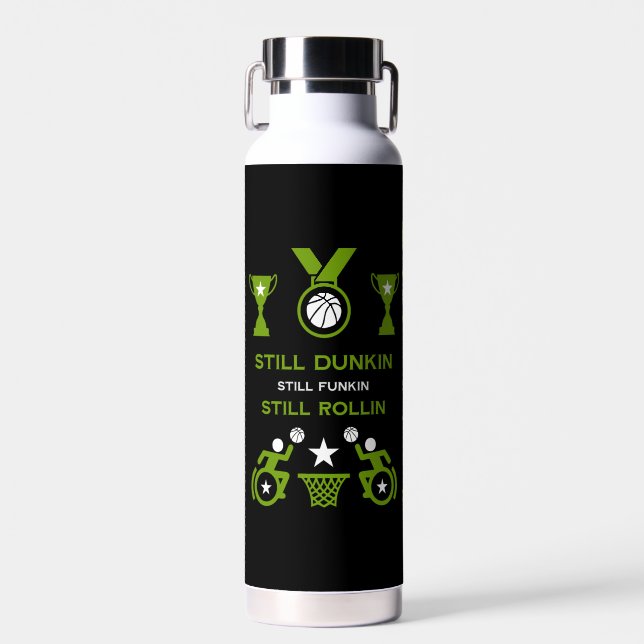 Adaptive Disabled Basketball Water Bottle (Front)