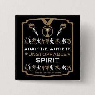 Adaptive Disabled Sports Gift 15 Cm Square Badge
