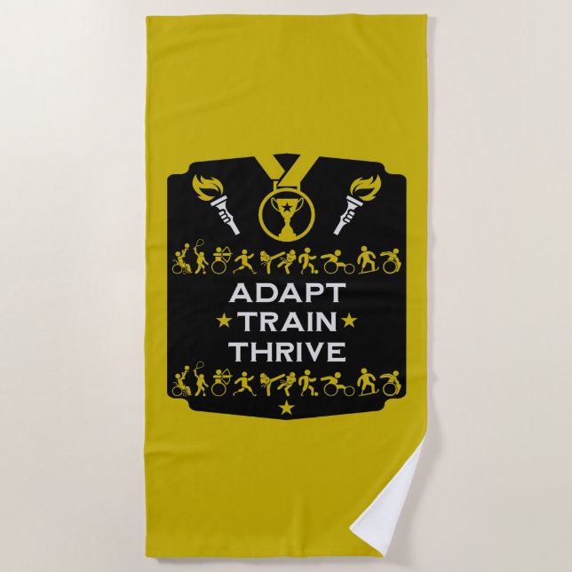 Adaptive Disabled Sports Gift Beach Towel (Front)