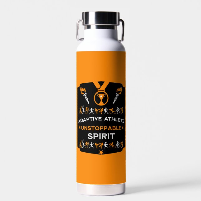 Adaptive Disabled Sports Gift Water Bottle (Front)