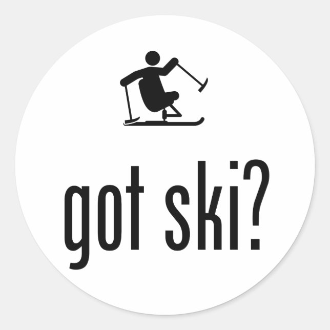 Adaptive Skiing Classic Round Sticker (Front)