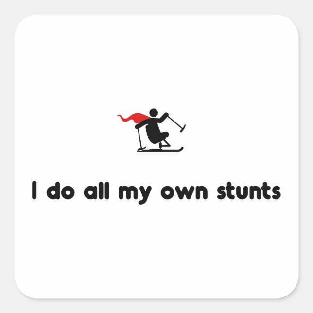 Adaptive Skiing Square Sticker (Front)
