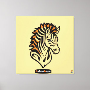 Adaptives ZebraLeon - Illustration Acrylwandkunst Canvas Print