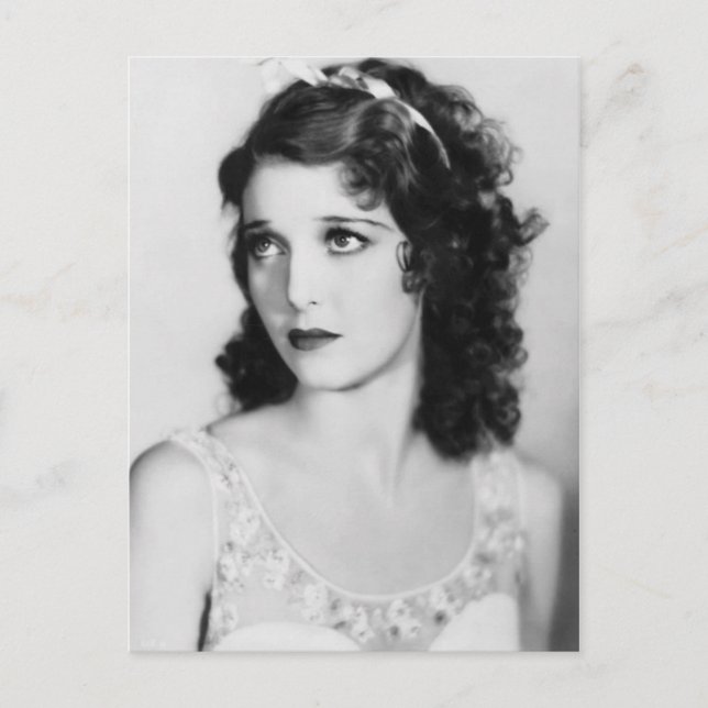 Adara, Elegant Black and White Vintage Photo Postcard (Front)