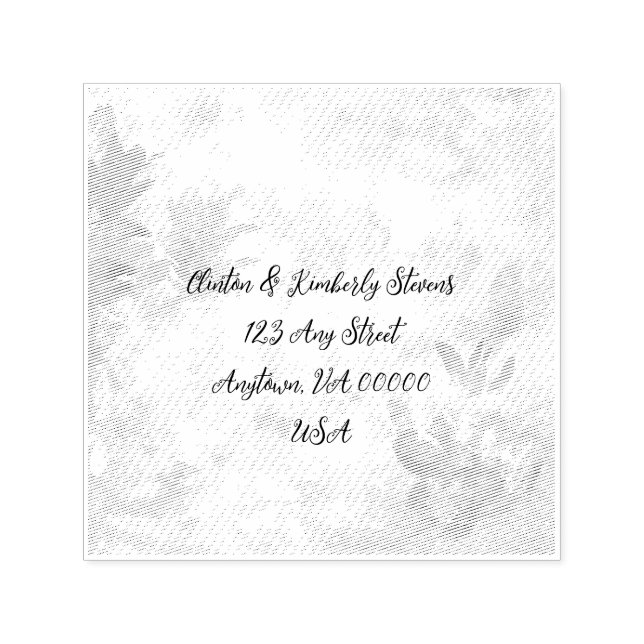 Adara Elegant Custom Self Inking Address Stamp (Design)