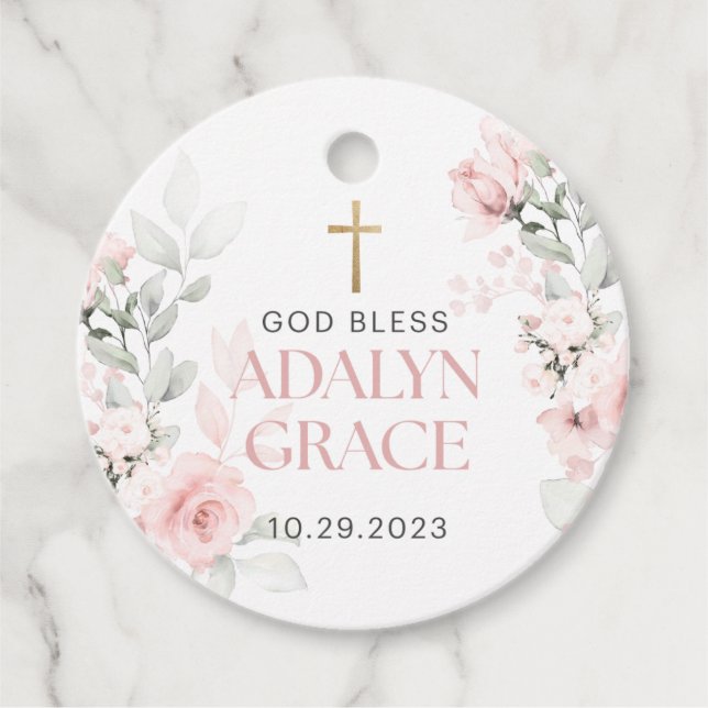 Adayln Grace Baptism Tags (Front)