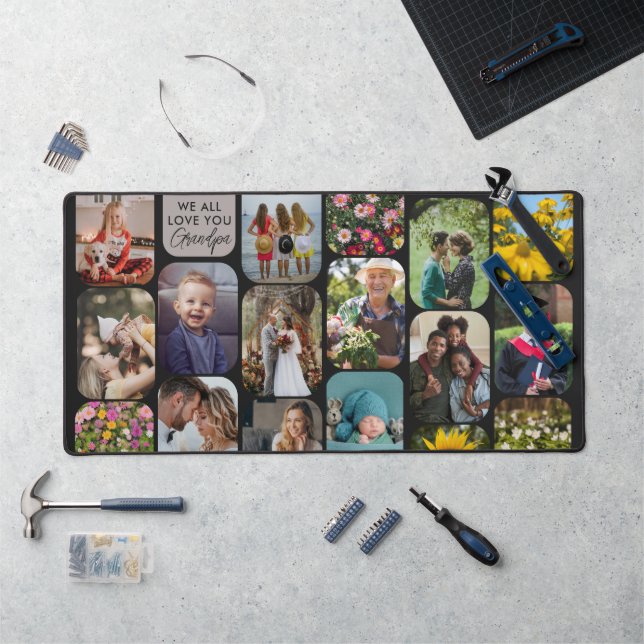  Add 17 Photos Modern Elegant Gift For Grandfather Desk Mat (Workstation)