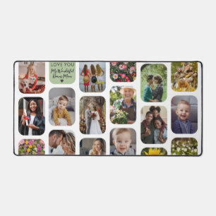 Add 17 Photos Modern White Love You Bonus Mum Desk Mat