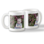 Add 2 Photos - Simple Collage on both sides Coffee Mug<br><div class="desc">You can replace the photo of your baby (or babies) and create a one-of-a-kind gift! You can replace or delete or add text boxes. Even change the font!</div>