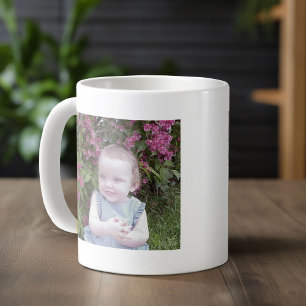 Add 2 Photos - Simple Collage on both sides Two-Tone Coffee Mug