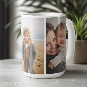 Add 3 Photos - Simple Collage - Modern Minimal Coffee Mug