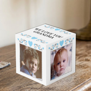 Add 4 images we love you grandma blue cube