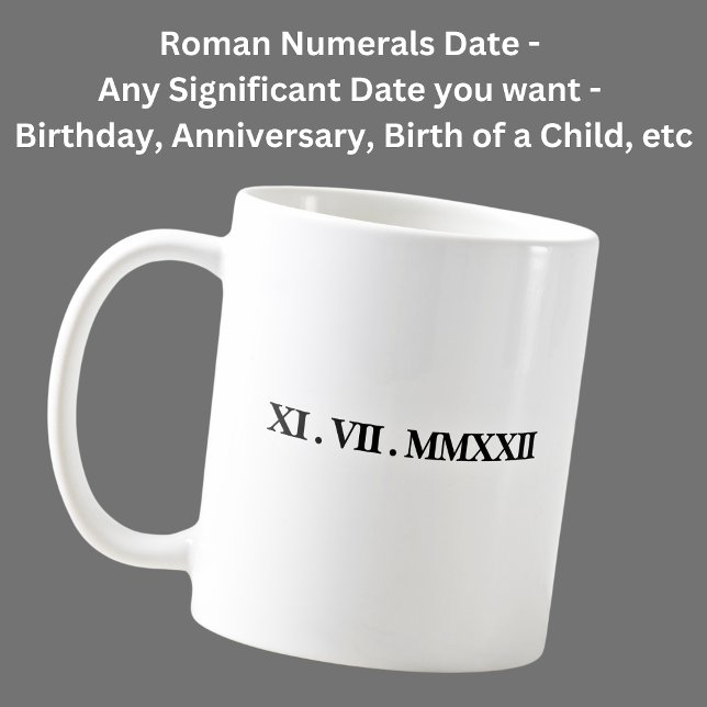 Add A Birth Date, Anniversary, Name, & Message etc Coffee Mug (Creator Uploaded)