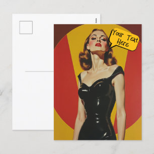Add a Caption Vintage Retro Glamour Postcard