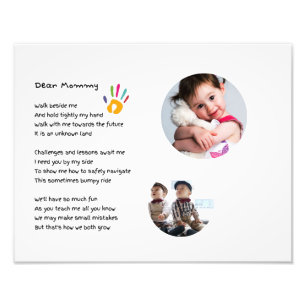 Add a frame to this POEM for MOM from Toddler Pic Photo Print