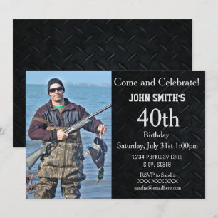 Add A Hunting or Hobby Photo Men's Birthday Invite