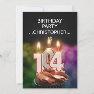 Add a name, 104th Birthday party Invitation