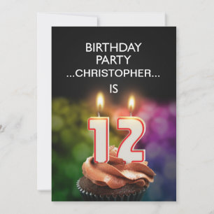 Add a name, 12th Birthday party Invitation