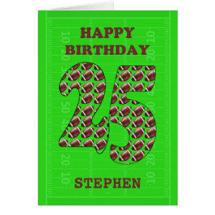 Add A Name 25th Birthday Footballs