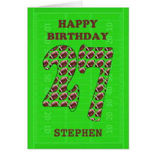 Add A Name 27th Birthday Footballs 